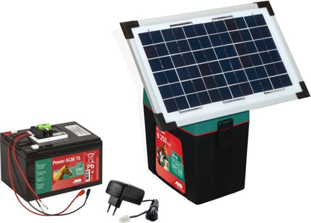 Image sur Kit solaire AKO B250 plus 5W accu12v Gel+ chargeur+ pann58W
